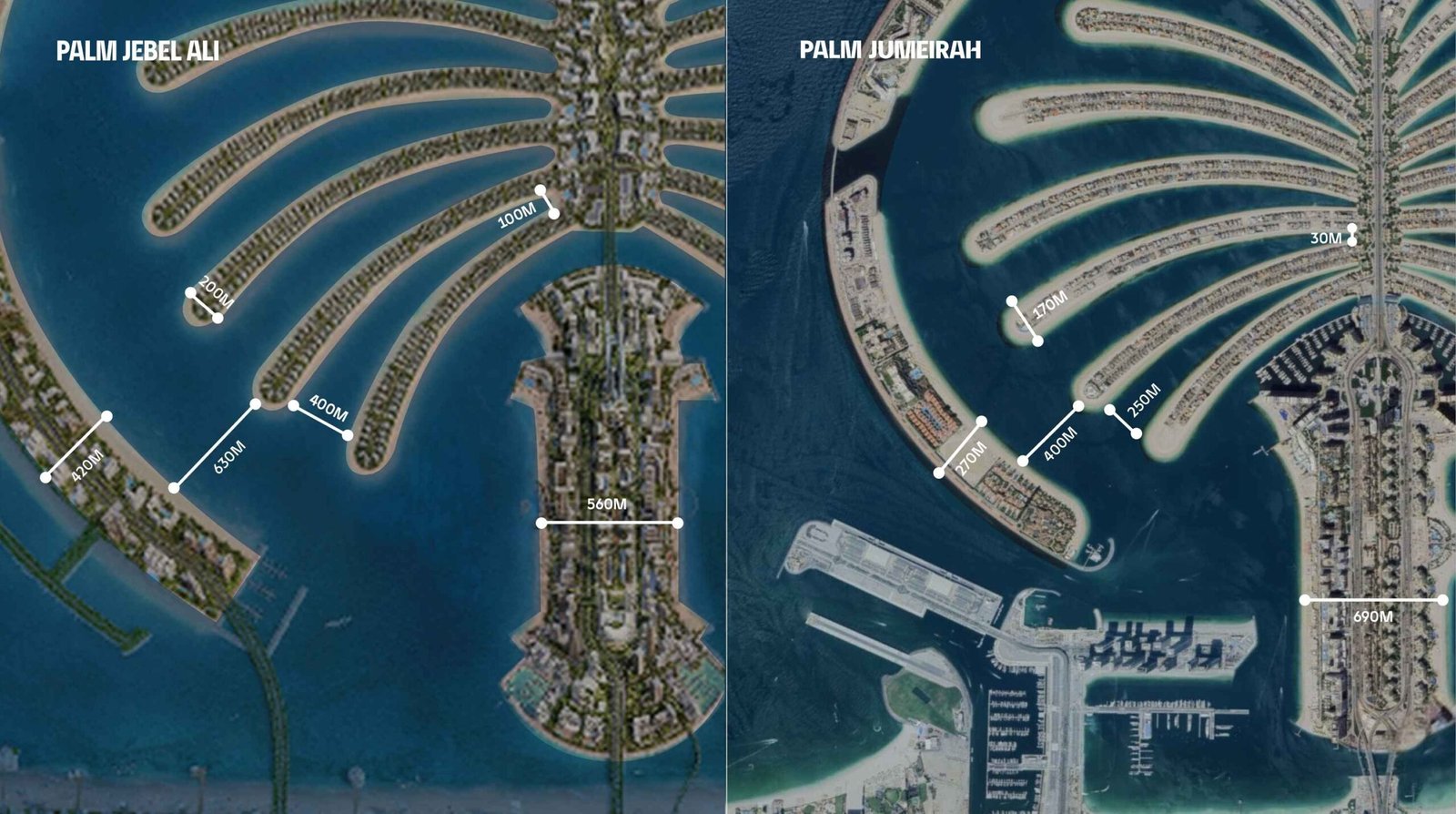Palm Jebel Ali vs Palm Jumeirah